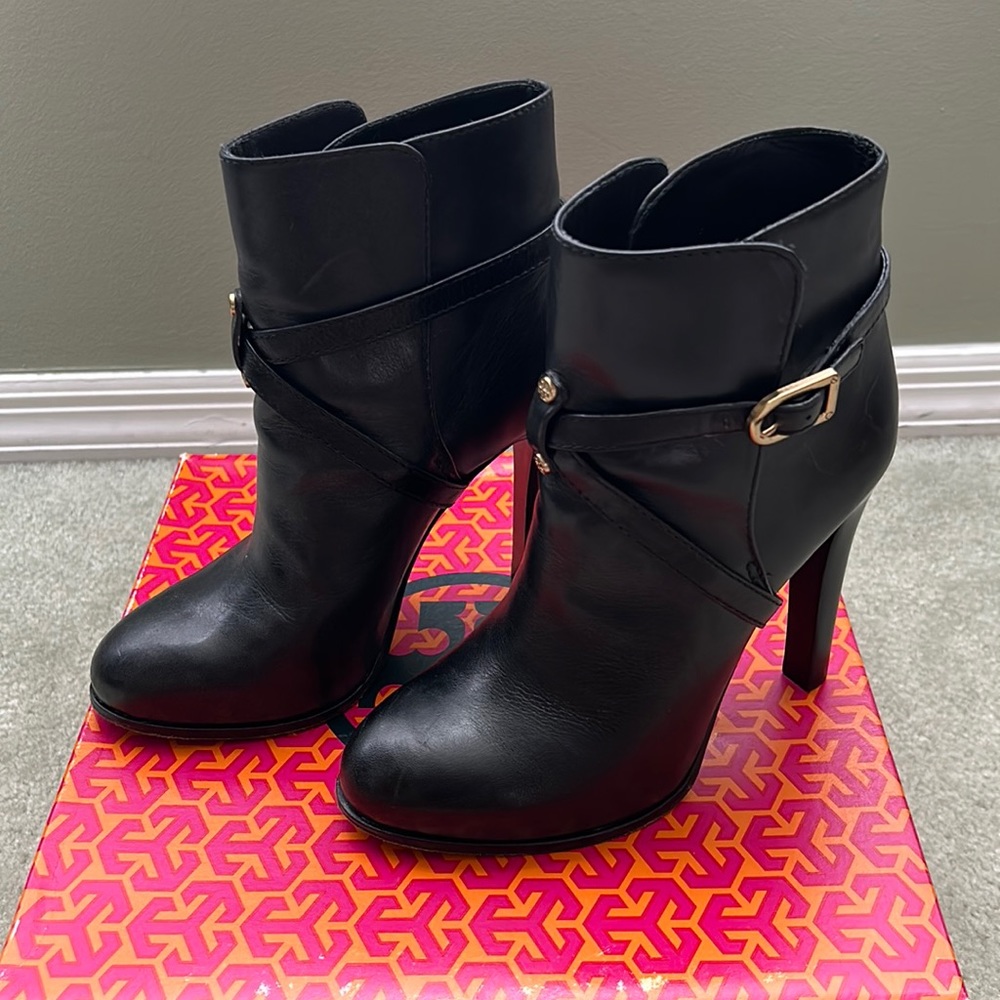 Tory Burch black high heel bootie 7